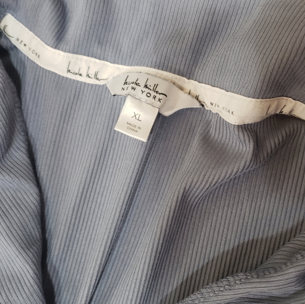 Nicole Miller LuxuryPajamas XL Grey/blue,wideleg,button Front,cozy,loungewear - Picture 3 of 3